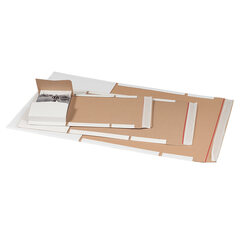 Preview: 25x Universalverpackung 217x155mm bis 60mm Höhe Selbstklebeverschluss Aufreißfaden  A5 weiß