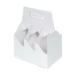 100x Bierträger für 6 Flaschen Bier 0,33L oder 0,5L Flaschenträger 'Biertragerl' weiß