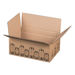 15x Versandkarton für 24 Getränkedosen 0,33l bzw. 0,5l - höheneinstellbar braun