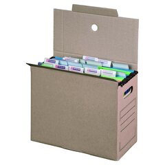 10x Archiv-Transportbox für Hängemappen 327x158x279mm wiederverschließbar braun