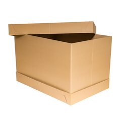 1x Palettencontainer Palettenkarton 3-teilig 1200x800x800mm (Außenmaß) 2-wellig braun stabil