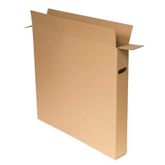 Preview: 5x Bilderkarton 900x120x800mm mit seitlichen Griffmulden stabil 2-wellig braun