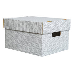 312x Aufbewahrungsboxen mit abnehmbaren Deckel 335x245x195mm weiß grau