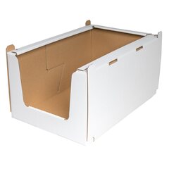 Preview: 168x Stapelbehälter Regalkarton aus Wellpappe 'XL' 780x580x360mm stapelbar robust