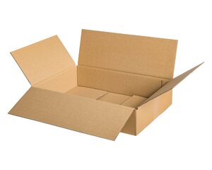 25x Faltkarton 350x250x80mm (Außenmaß) für DHL-Kleinpaket 1-wellig braun