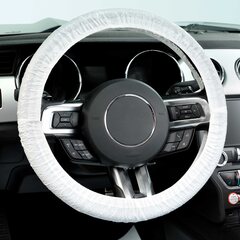 250x Lenkradschoner Einweg-Lenkradschutz Ø 40 cm für PKW mit Gummizug weiß