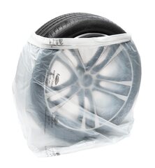 1000x Reifensäcke weiß 650+210×860mm 25my 100% rPE bis 16" Räder auf Rolle