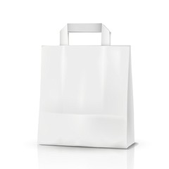 Papiertragetaschen aus Kraftpapier 220+100x280mm weiß 70 gr.