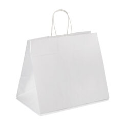 100x Papiertragetaschen mit Kordelhenkeln Kordeltaschen 260 + 170 x 250mm 80g weiß