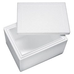 4x Isolierboxen mit Deckel aus Styropor EPS 570 x 445 x 350 mm 40,5 Liter