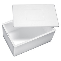 2x Isolierboxen mit Deckel aus Styropor EPS 630 x 410 x 290 mm 47 Liter