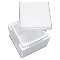 35x Isolierboxen mit Deckel aus Styropor EPS 225 x 225 x 195 mm 3,5 Liter