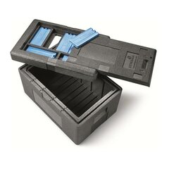 2x Mehrwegshipper mit Deckel aus EPP inkl. Akkus 600 x 400 x 347 mm 33 Liter