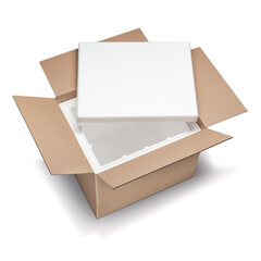 2x Isolierboxen mit Deckel aus EPS 600 x 485 x 490 mm 75 Liter inkl. Umkarton