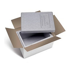 24x Isolierboxen mit Deckel aus Neopor® 330 x 225 x 225mm 7,3 Liter inkl. Umkarton