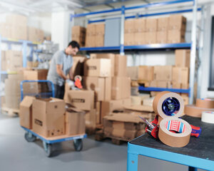 Preview: 6x TESA Papierklebeband tesapack 4713 mit Naturkautschukkleber  50mm x  50m braun