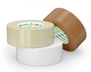 Preview: 1x ULITH GREEN Packband Klebeband 50mmx66m mit Recyclinganteil & leise braun