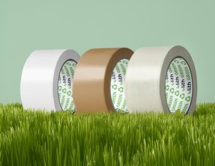 Preview: 1x ULITH GREEN Packband Klebeband 50mmx66m mit Recyclinganteil & leise braun
