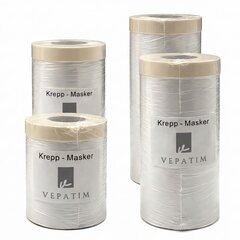 100x Cover-Masker Krepp | Abdeckfolie mit Malerband für Innenbereich  550mm x 33m | Malerfolie zum Abkleben & Staubschutz