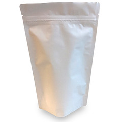 1000x Standbodenbeutel PET weiß matt 110 x 185 x 65mm 250ml