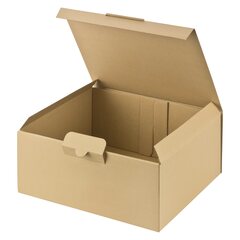 1x Versandkarton 240x200x100mm schnelle Aufrichtung mit Steckverschluss Warenpost International braun