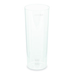 Mehrwegbecher Longdrink transparent PP Eichstriche 2 cl 4cl 0,3l 