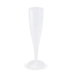 10x Mehrwegbecher Pfandbecher Sektglas transparent PP Eichstrich 0,1 l  