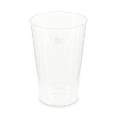 Mehrwegbecher Pfandbecher transparent stabil+ PP 0,4L Eichstrich Ø 87mm 