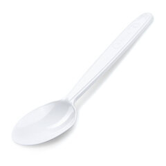 50x Mehrweg Kaffeelöffel 13 cm weiß wiederverwendbar 125 Waschzyklen PP