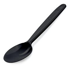 50x Mehrweg Löffel 18,5 cm schwarz wiederverwendbar 125 Waschzyklen PP