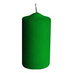 1x Stumpenkerze Ø 60 x 120 mm 30 Stunden Brenndauer dunkelgrün