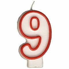 1x Zahlenkerze Geburtstagskerze "9" 75mm