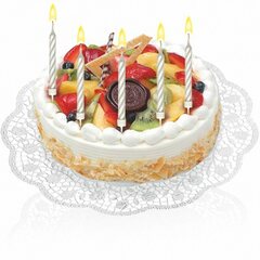 Preview: 8x Geburtstagskerzen groß 80mm mit Halter