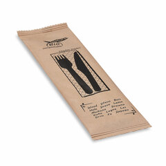 60x Bestecksets aus Holz biologisch abbaubar 3-teilig hygienisch verpackt