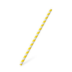 1000x Papiertrinkhalme JUMBO gelb gestreift 250 mm Ø 8 mm