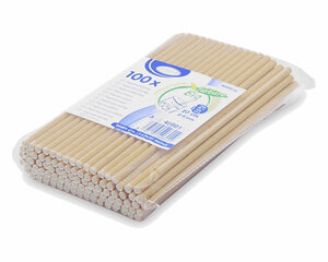 Preview: 1000x Papiertrinkhalme für Kaltgetränke gerade natur 20 cm Ø 6 mm