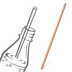 1000x Papiertrinkhalme JUMBO natur 280 mm für Flaschenkonsum Ø 8 mm