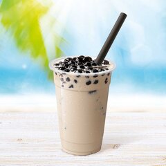 Preview: 1000x Papiertrinkhalme für BUBBLE TEA JUMBO schwarz einzeln gehüllt 21cm Ø12 mm