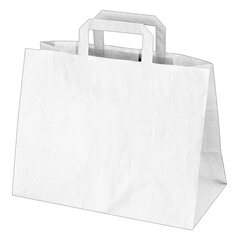 250x GASTRO Papiertragetaschen 27 x 32 x 16 cm mit EAN-Code weiß