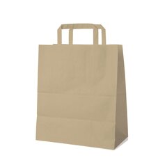 1500x GASTRO Papiertragetaschen 32 x 26 x 14 cm mit EAN-Code braun