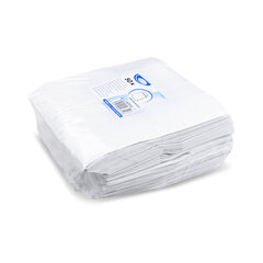 Preview: 100x GASTRO Papiertragetaschen 22 x 18 x  8 cm mit EAN-Code weiss 