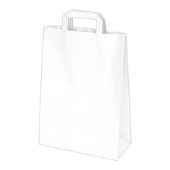 250x GASTRO Papiertragetaschen 32 x 26 x 14 cm mit EAN-Code weiss 