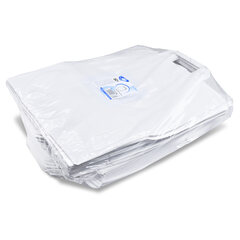 Preview: Papiertragetaschen to go Gastronomie Imbiss EAN-Code weiss 6 Größen