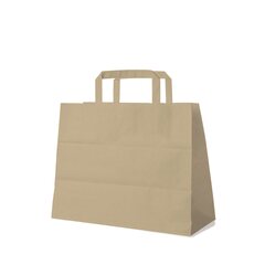 250x GASTRO Papiertragetaschen 27 x 32 x 16 cm mit EAN-Code braun 