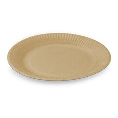 BIONATURE Pappteller FSC Mix 'Kraft' rund Ø18cm fettdicht braun 