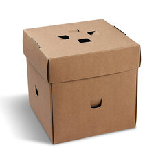 BIONATURE Burgerboxen kraft braun Fettbarriere Recycling 14,5x14,5x15cm 