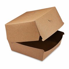 100x BIONATURE Hamburgerboxen kraft braun Fettbarriere 13,5x13,5x10cm