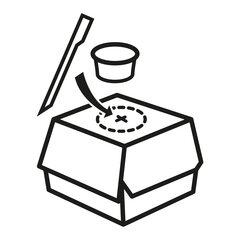 Preview: 100x BIONATURE Hamburgerboxen kraft braun Fettbarriere 13,5x13,5x10cm