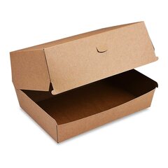 250x BIONATURE Hamburgerboxen PLUS kraft braun Fettbarriere 19,5x13,5x10cm