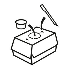 Preview: 250x BIONATURE Hamburgerboxen PLUS kraft braun Fettbarriere 19,5x13,5x10cm